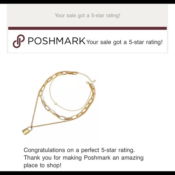 ❤️ Stylish Tiered Paperclip Lock necklace - Picture 4 of 8